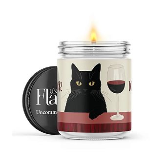 Cat Mother, Wine Lover - 22-oz Candle Jar - Apple Cider & Clove