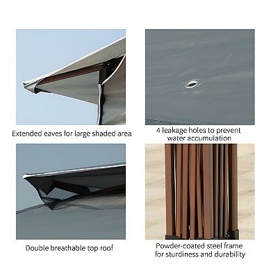 Outdoor Patio Pop Up Canopy Gazebo - Spacious and Durable Tent with Quick Assembly, UV Protection