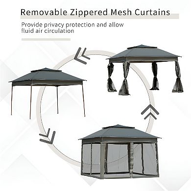 Outdoor Patio Pop Up Canopy Gazebo - Spacious and Durable Tent with Quick Assembly, UV Protection