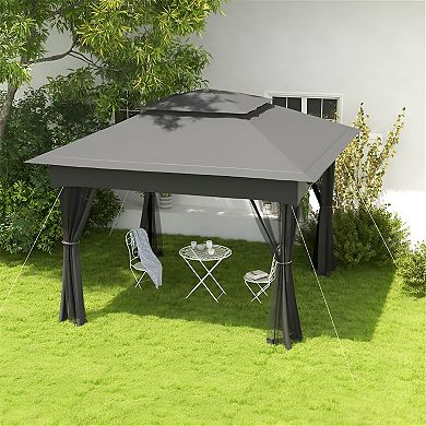 Outdoor Patio Pop Up Canopy Gazebo - Spacious and Durable Tent with Quick Assembly, UV Protection