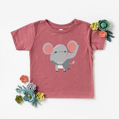 Elephant Colorful Youth Short Sleeve Graphic Tee