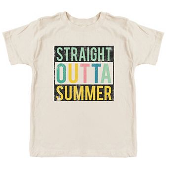 Straight Outta Summer Toddler Short Sleeve Graphic Tee