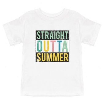Straight Outta Summer Toddler Short Sleeve Graphic Tee