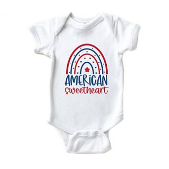 American Sweetheart Rainbow Baby Bodysuit