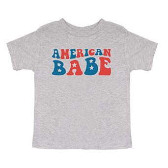 American Babe Stars Toddler Short Sleeve Graphic Tee