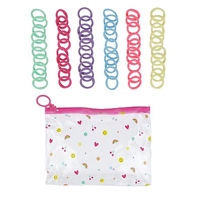 Elli by Capelli 60-Piece Hosiery Ponies in Reusable Pouch