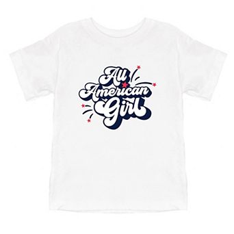 All American Girl Toddler Short Sleeve Graphic Tee