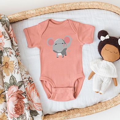 Elephant Colorful Baby Bodysuit