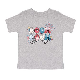 Boom Boom Baby Toddler Short Sleeve Graphic Tee