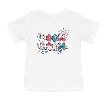 Boom Boom Baby Toddler Short Sleeve Graphic Tee