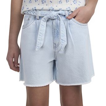 Girls 7-16 Levi's® Pleated Jean Shorts & Detachable Belt 2 pc Set