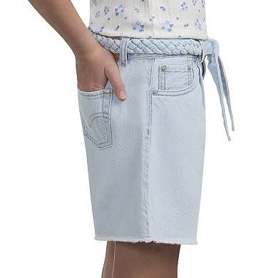 Girls 7-16 Levi's® Pleated Jean Shorts & Detachable Belt 2-Piece Set