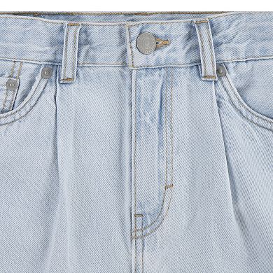Girls 7-16 Levi's® Pleated Jean Shorts & Detachable Belt 2-Piece Set