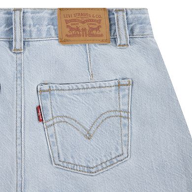 Girls 7-16 Levi's® Pleated Jean Shorts & Detachable Belt 2-Piece Set