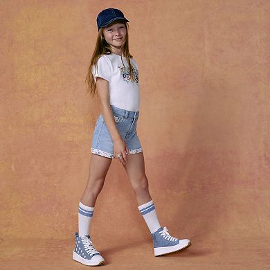 Girls 7-16 Levi's® Floral Mini Mom Jean Shorts