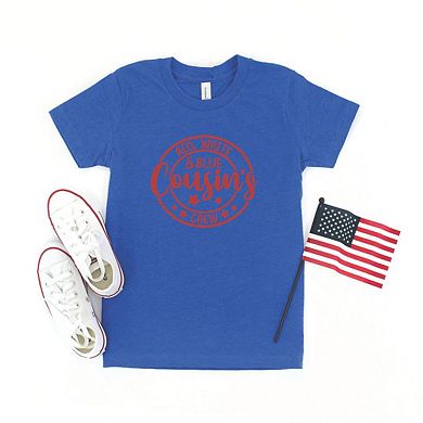 Red White And Blue Cousin's Crew Toddler Short Sleeve Graphic Tee