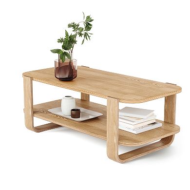 Umbra Bellwood Modern Curved Tiered Coffee Table