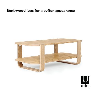 Umbra Bellwood Modern Curved Tiered Coffee Table