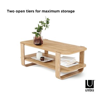 Umbra Bellwood Modern Curved Tiered Coffee Table