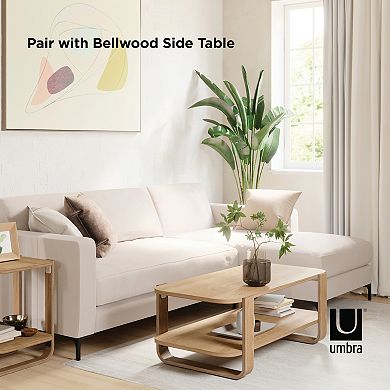 Umbra Bellwood Modern Curved Tiered Coffee Table