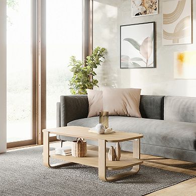 Umbra Bellwood Modern Curved Tiered Coffee Table