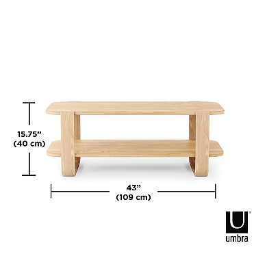Umbra Bellwood Modern Curved Tiered Coffee Table
