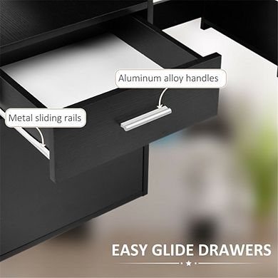 Modern Office Computer Desk with Spacious Work Surface and Sleek Design