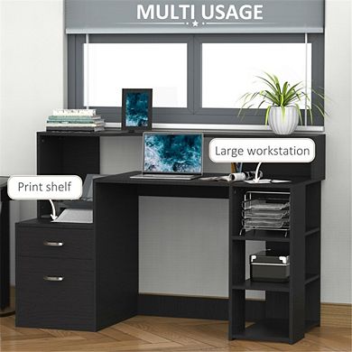 Modern Office Computer Desk with Spacious Work Surface and Sleek Design