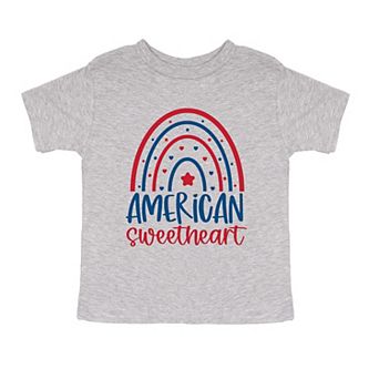 American Sweetheart Rainbow Toddler Short Sleeve Graphic Tee