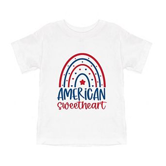 American Sweetheart Rainbow Toddler Short Sleeve Graphic Tee