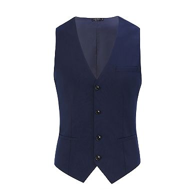 Mens 3 Piece Suits Casual One Button Blazer Lightweight Beach Coats Vest And Pant Suit
