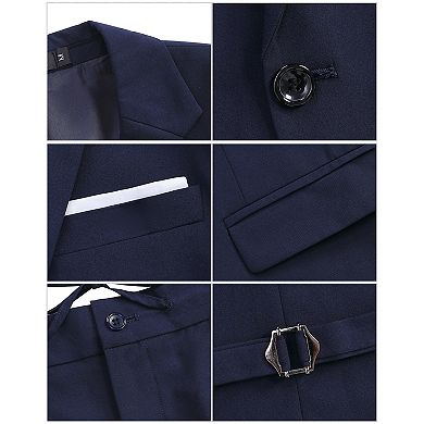 Mens 3 Piece Suits Casual One Button Blazer Lightweight Beach Coats Vest And Pant Suit