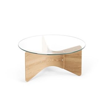 Umbra Madera Glass Top Coffee Table
