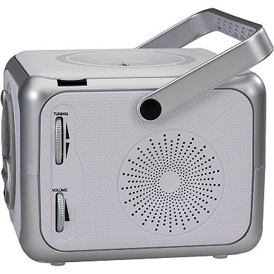 Jensen Silver Portable Bluetooth Music System With Cd