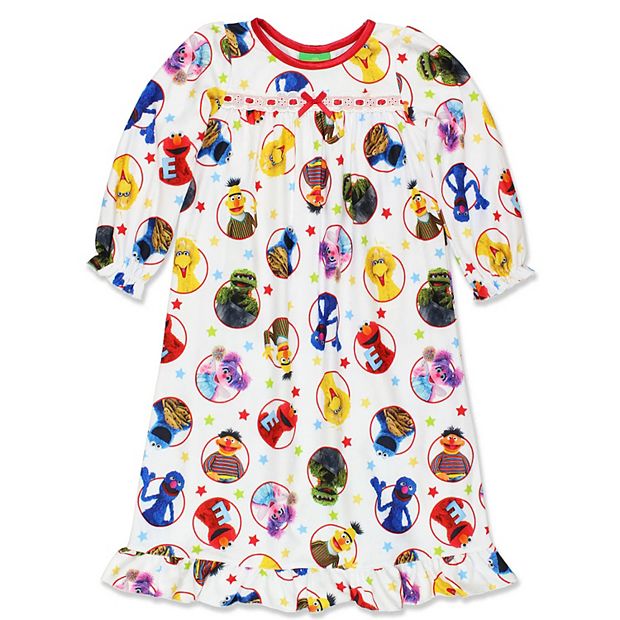 Sesame Street Elmo Infant Toddler Girls Granny Gown Nightgown