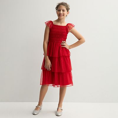 knee length dresses for ladies Girls Smocked Midi Dress – Hey Honey Clothing Co