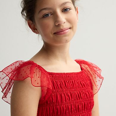 Girls 7-16 Speechless Tiered Mesh Midi Dress