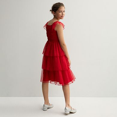 Girls 7-16 Speechless Tiered Mesh Midi Dress