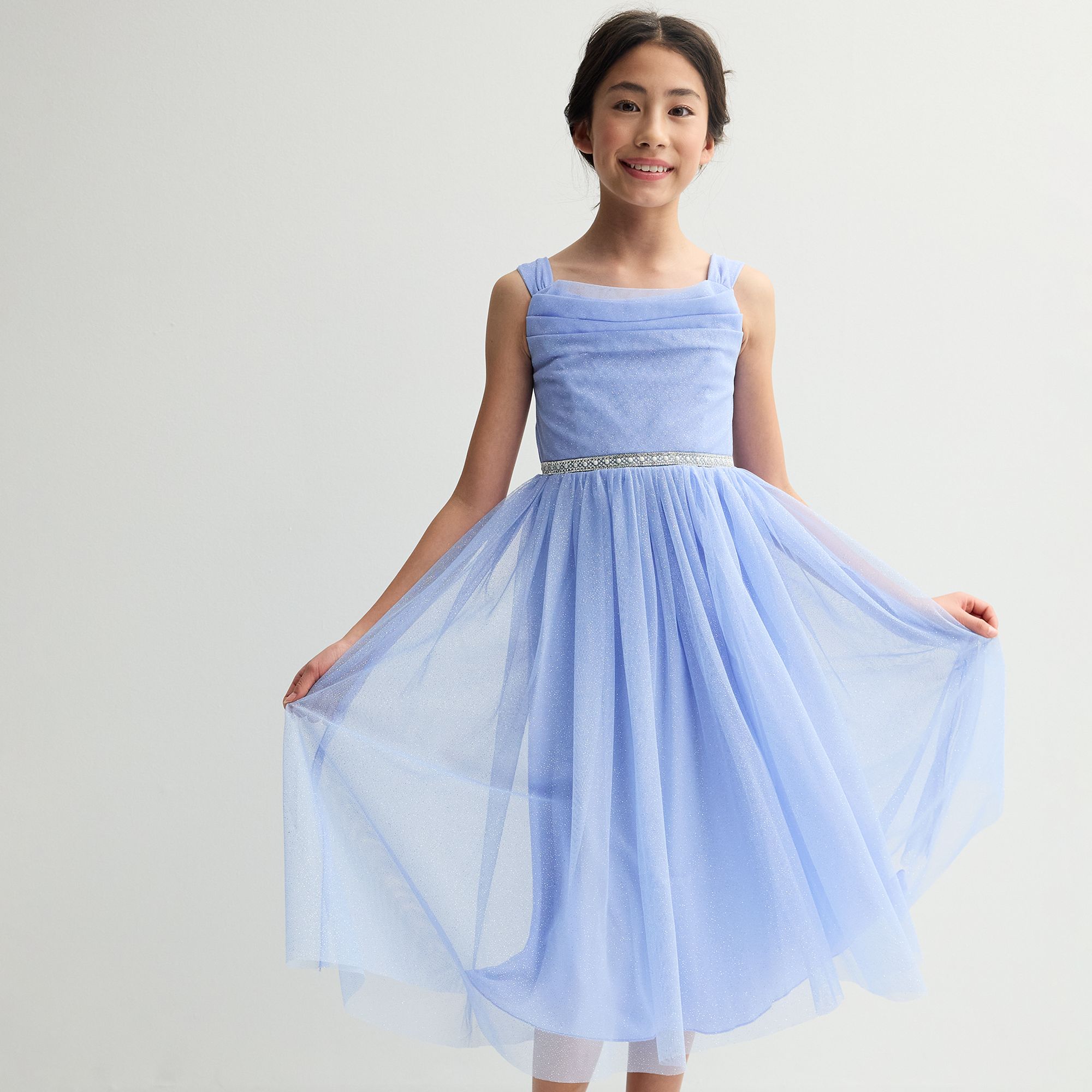 Girls 7-16 Speechless Glitter Tulle Midi Ballet Dress, Girls, Size: 12, Bl