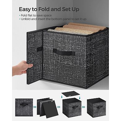 Storage Cubes, Non-woven Fabric Bins With Double Handles, Closet Organizers For Shelves