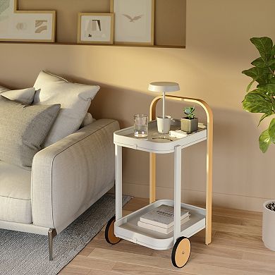 Umbra Bellwood Modern Wheeled Tiered Bar Cart