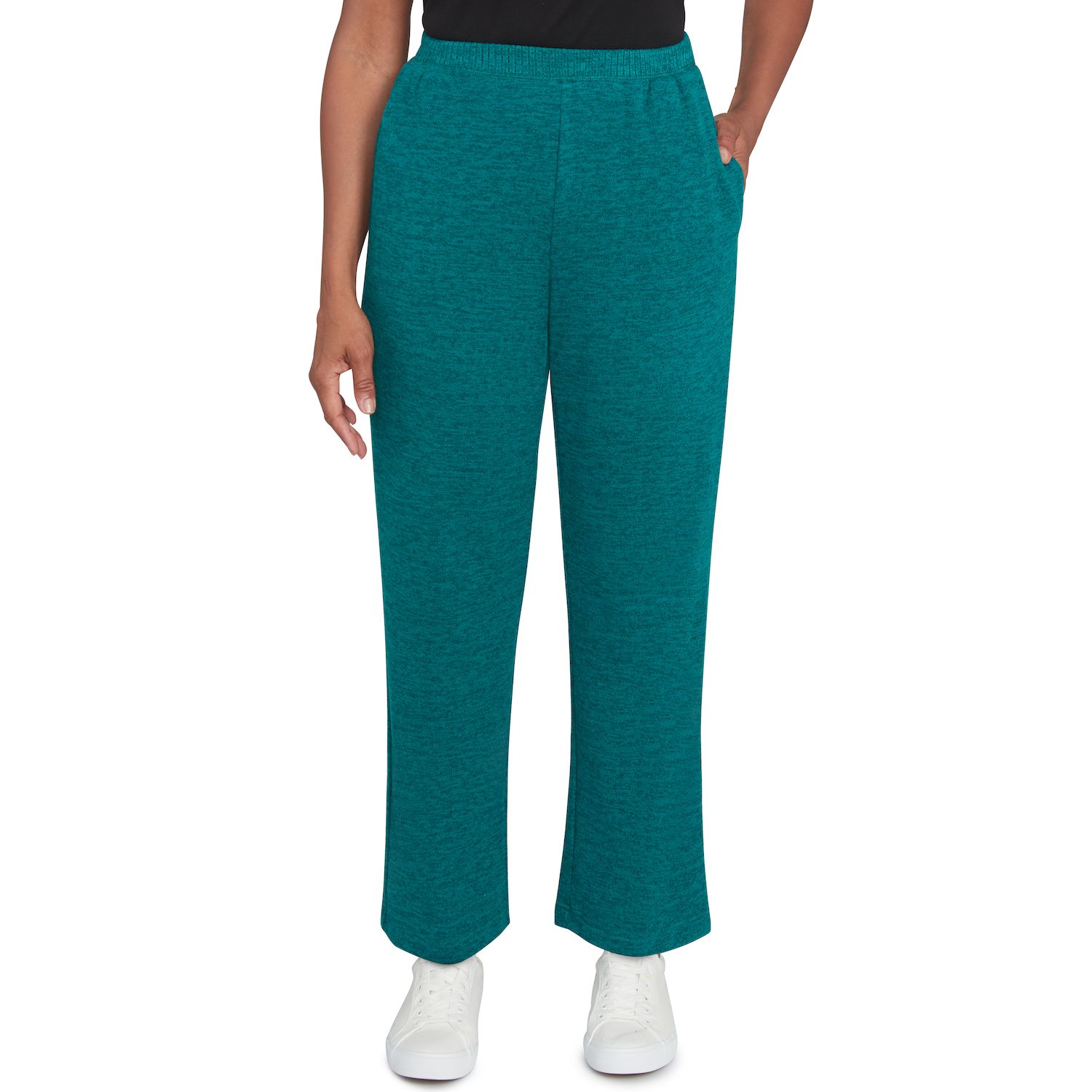 Alfred Dunner Women's Checkmate Proportioned Denim Pants - Medium Length, Classic Fit, Elastic Back Waist - View #2