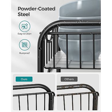 Versatile 2-Tier Steel Cabinet Organizer with Pull-Out Drawers and PP Sheets