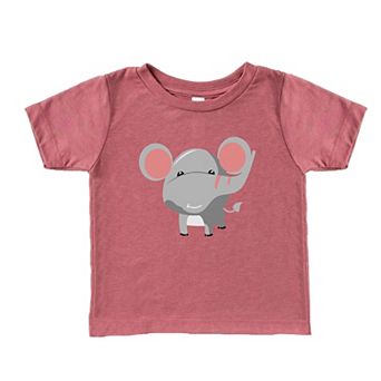 Elephant Colorful Toddler Short Sleeve Graphic Tee