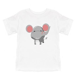 Elephant Colorful Toddler Short Sleeve Graphic Tee