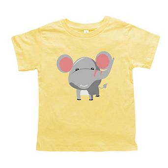Elephant Colorful Toddler Short Sleeve Graphic Tee