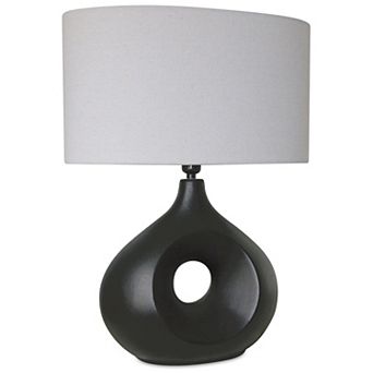 Modern White Table Lamp - 22.5 in Tall, Ceramic Base