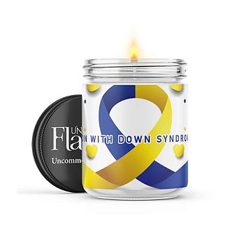 Down Syndrome Ribbon - 22-oz Candle Jar - Apple Cider & Clove