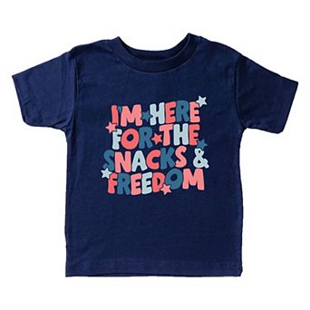 I'm Here For The Snacks Youth Short Sleeve Graphic Tee