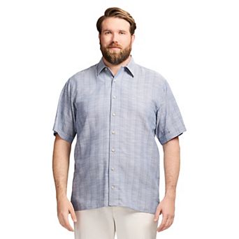 Big & Tall IZOD Saltwater Dunes Short Sleeve Button-Front Woven Shirt